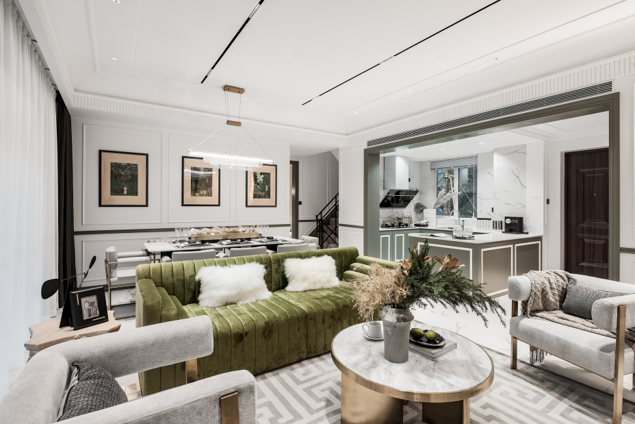 欧式轻奢风格家装设计室内装修效果图-客厅 欧式轻奢风格家装设计室内装修效果图-客厅